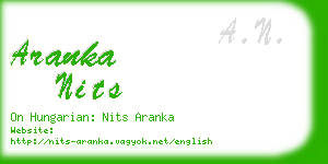 aranka nits business card